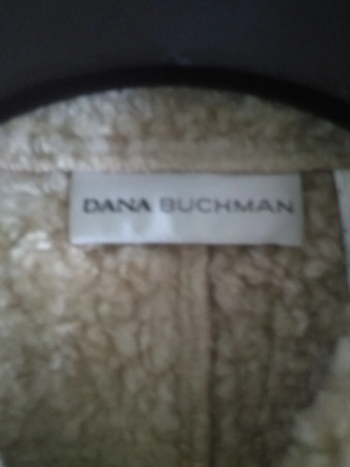 Chaleco DANA BUCHMAN Rosa Beige Boucle Tweed Sherpa Forrado Cremallera Frontal Talla 6 Foto 4 de 4