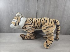 Stuffed Animal Plush Toy Realistic Stanging Tiger Wild Animal Brown White 19 Inc