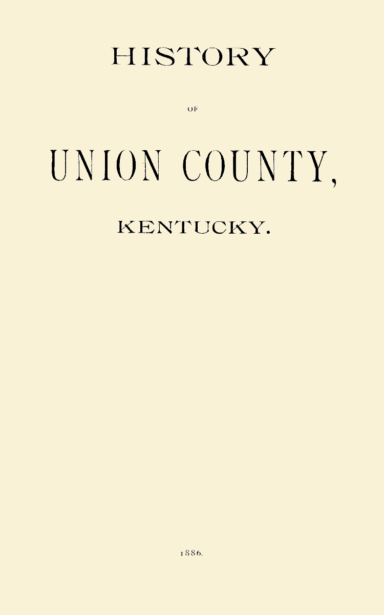 History of Union County, Kentucky eBay