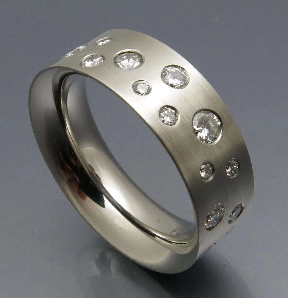 REIF-DESIGN - ELEGANTER BRILLANT STERNENHIMMEL - PLATIN - AUS EIGENER WERKSTATT - Bild 3 von 4