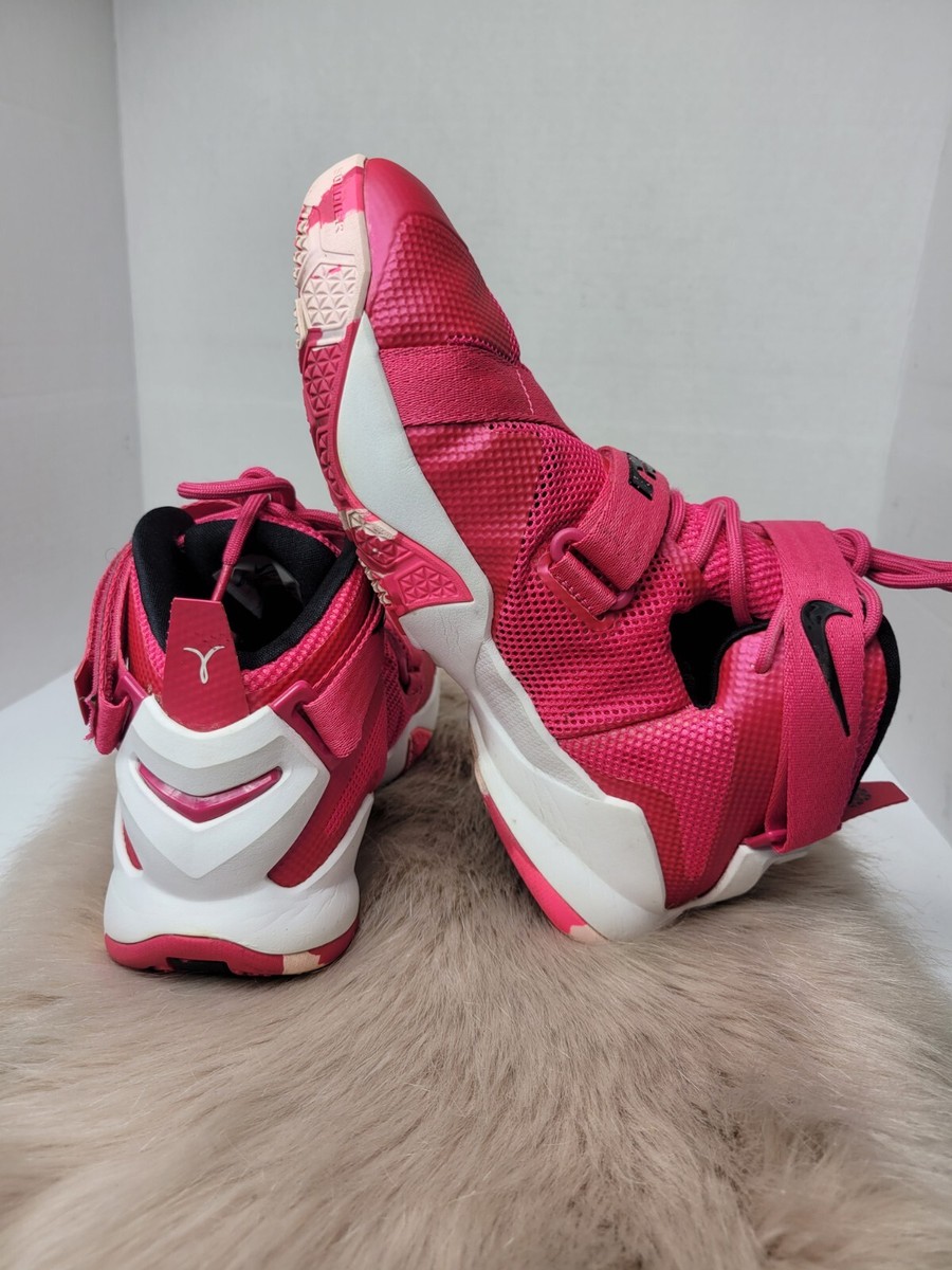 pink and white lebrons