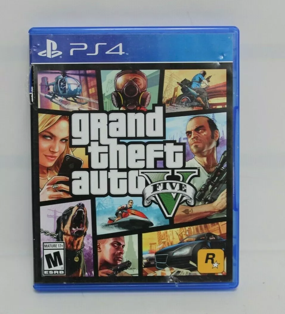 Grand Theft Auto V GTA V - Playstation 4 (PS4, 2015) W/ Map