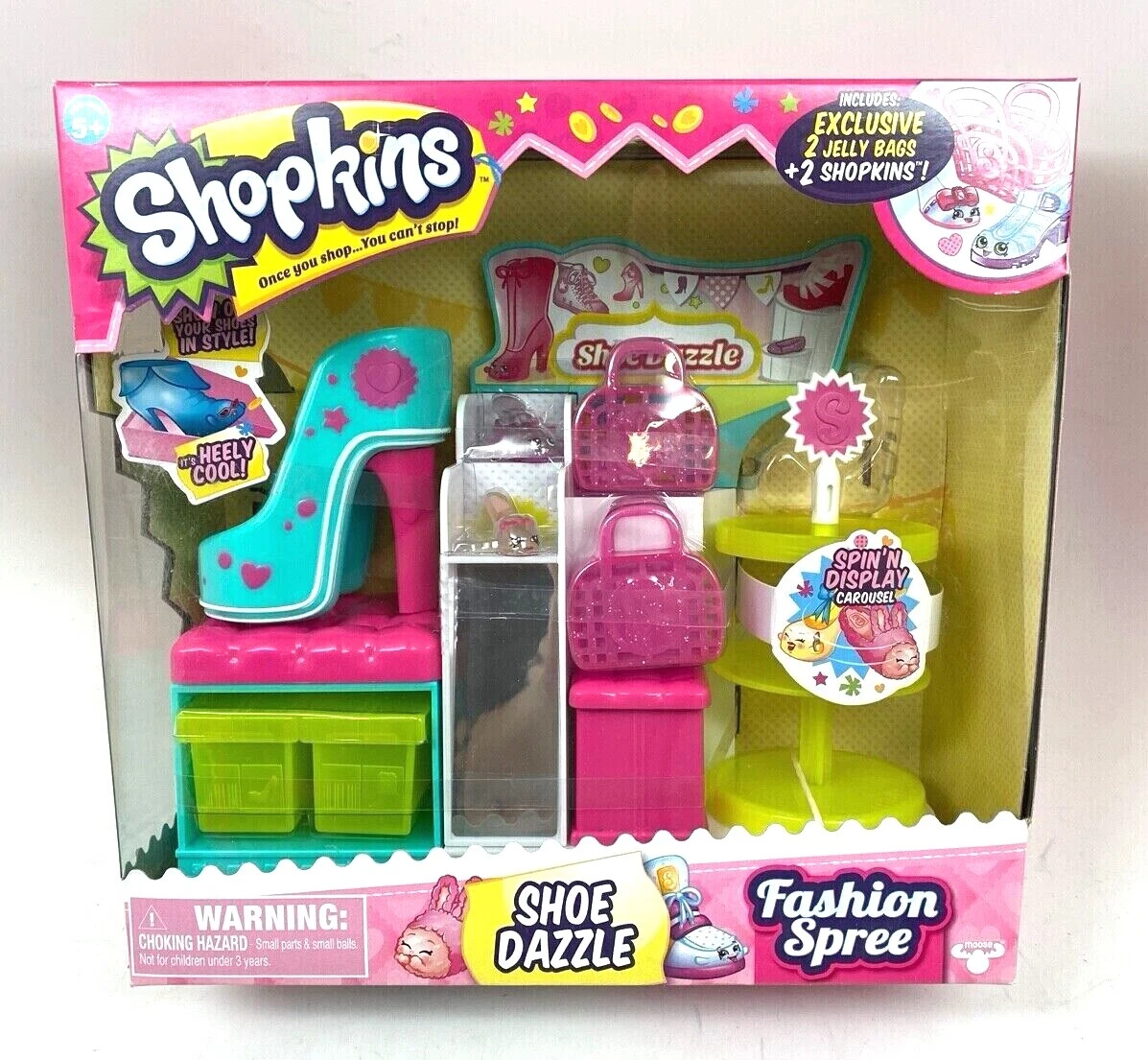 Shopkins SHOE DAZZLE Playset 2 Exclusive Shopkins NEW Retired