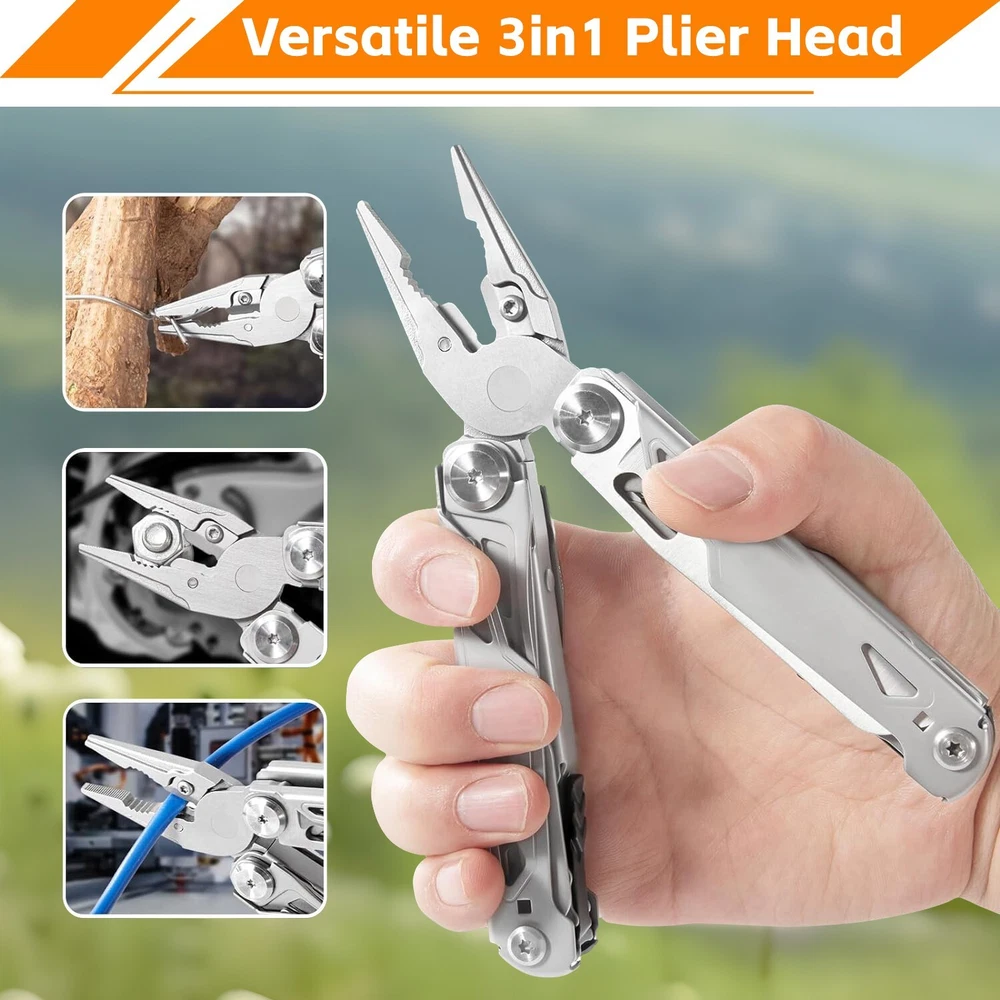 Multi Tool Pliers 16-in-1 Knife Saw Screwdriver Scissors For DIY,Home, Outdoors