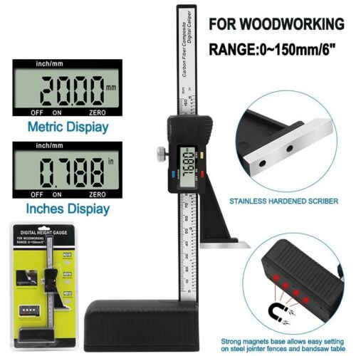 Digital Height Gauge Caliper 150mm Electronic Woodworking Table Marking Ruler - Afbeelding 1 van 12