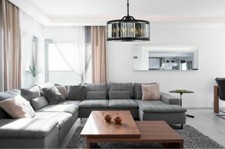 Chandelier Gray Crystal Light Fixture Matte Black Living Room or Dining Room 28