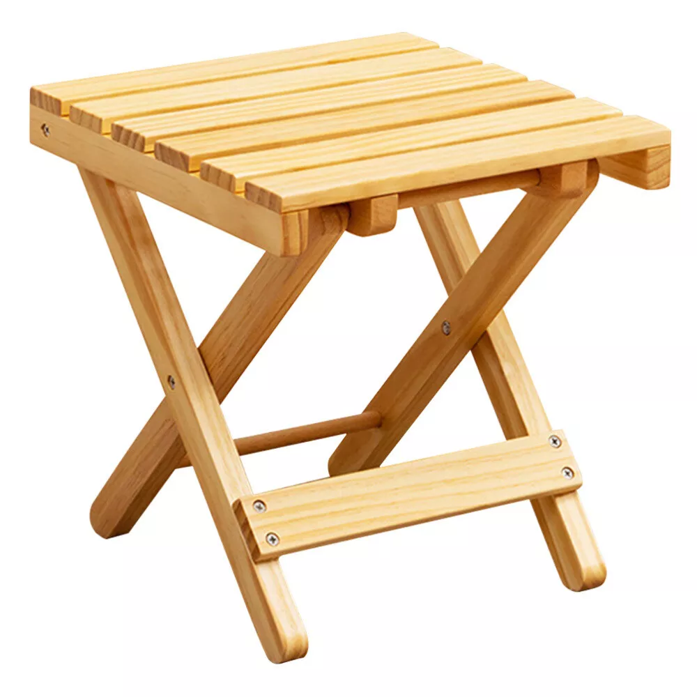 Wood Small Square Folding Side Table Portable Beach Table Wine