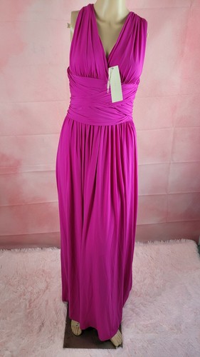 Halston Heritage Maxi Dress Pink Petunia New With DEFECT - Picture 9 of 12