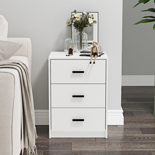 3 Drawer Wooden Bedroom Bedside Cabinet Furniture Storage Nightstand Side Table - Picture 46 of 130