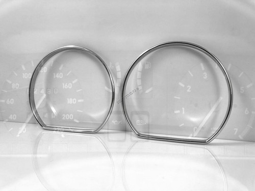 Anillos de tablero de aluminio pulido 2 piezas para Opel Kadett E 1984-1991 - Imagen 2 de 5