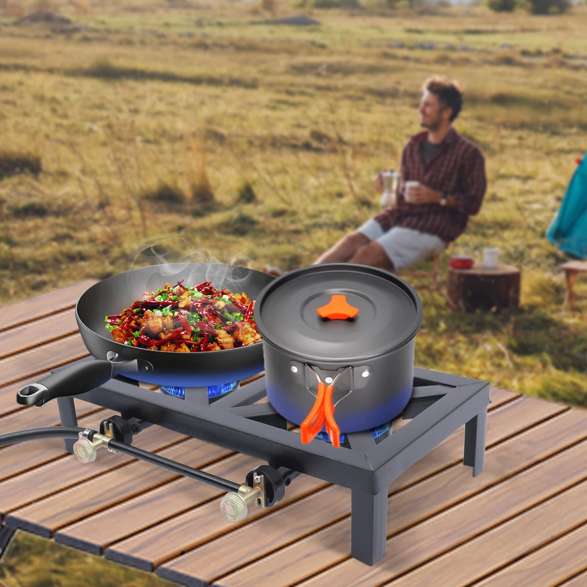 Portable Gas Stoves Camping Burner Propane Gas Parties Stoves Grill Heaters  | eBay
