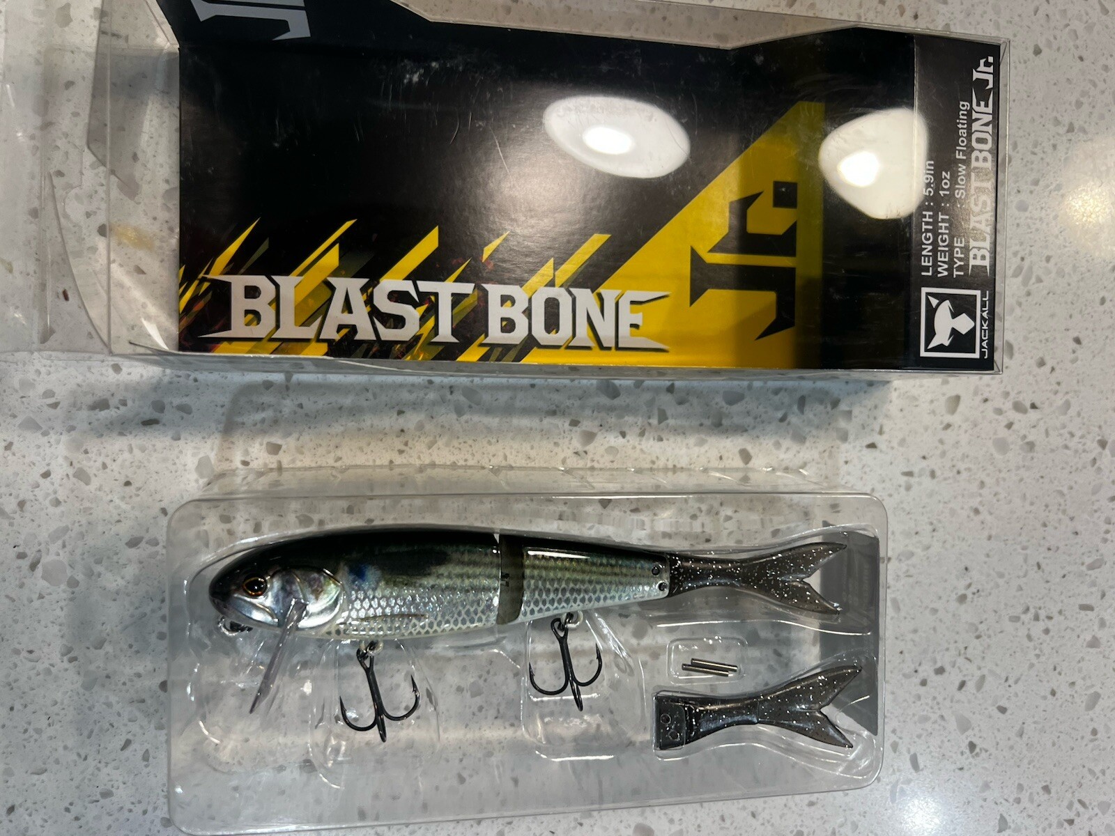 Jackall Blast Bone Jr Swimbait Bora Chrome New Unopened Box