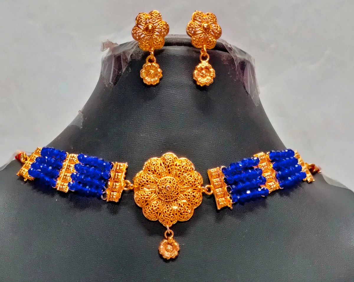 Indian Gold Plated Ethnic Tribal Jewelry Kundan Chandbali Earrings Tikka  Set | eBay