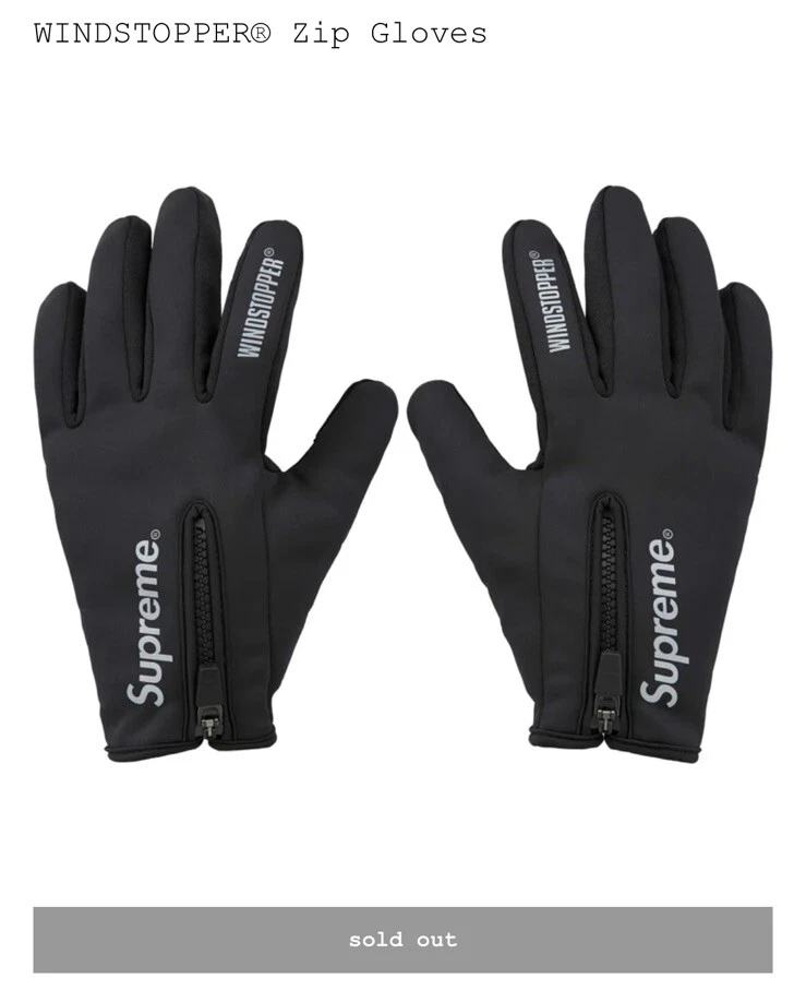 Gants coupe vent Supreme FW24 taille L (noir) livraison rapide et gratuite ?