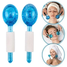Facial Massage Beauty Ball Glitter Crystal Ice Hockey Ice Therapy Glass Beauty