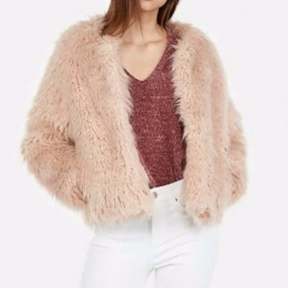 Blush pink clearance teddy bear coat