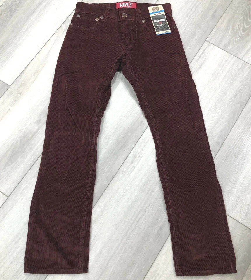 ¡NUEVO! Pantalón Levi's 511 flaco de pana para hombre color borgoña rojo granate 25x25 26x26,5 Foto 2 de 4