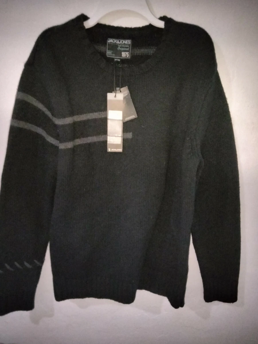 JACK & JONES Jjlink Knit Crew Neck Black L