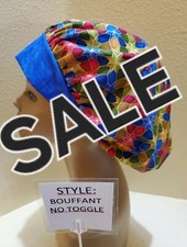 North Star Christmas SALE Women's Bouffant Surgical Scrub Hat/Cap Handmade