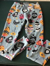 Just Cozy Faux fur legging in size M/L blue/grey leaf new LM-309