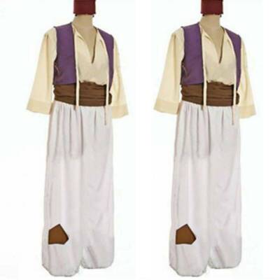 Men's Adult Arabian Prince Aladdin Genie Fancy Dress Roleplay Costume Outfits