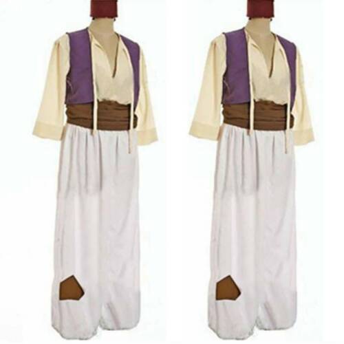 Men's Adult Arabian Prince Aladdin Genie Fancy Dress Roleplay Costume Outfits