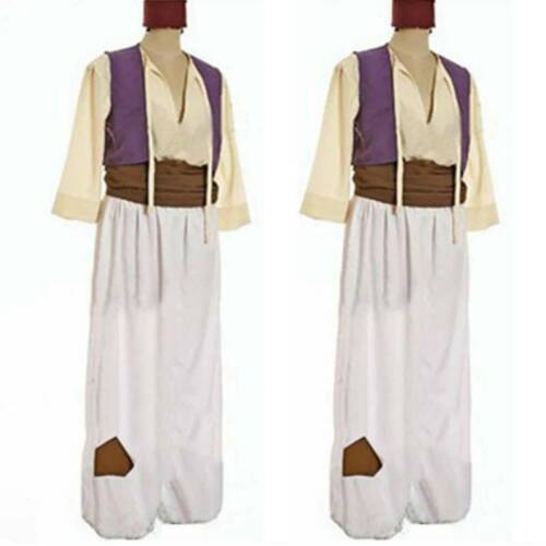 Men's Adult Arabian Prince Aladdin Genie Fancy Dress Roleplay Costume Outfits - Picture 1 of 6