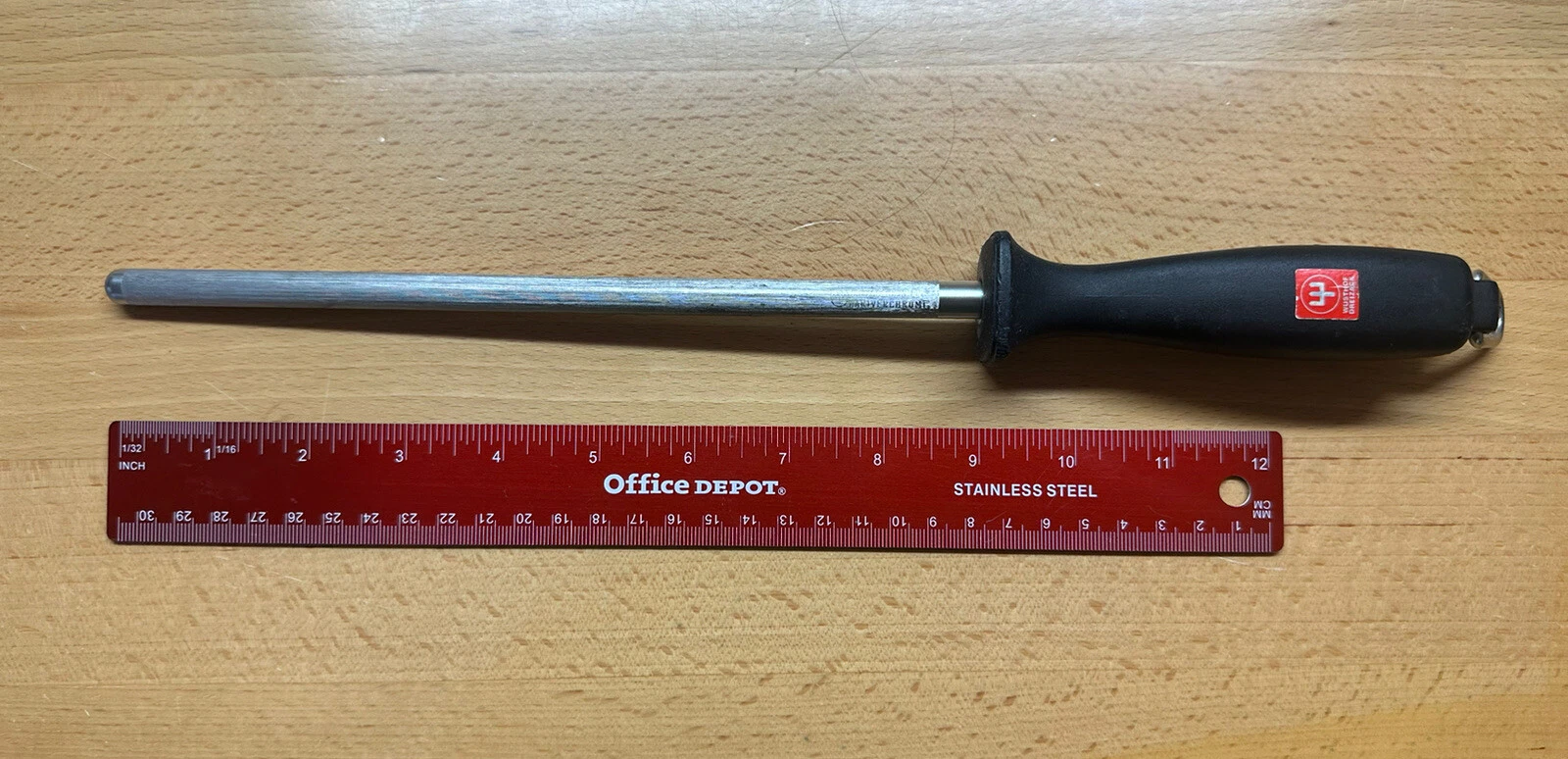 Wusthof Germany Knife Sharpener Honing Steel 9" Black