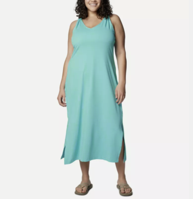 knee length dresses for ladies Columbia Navy Blue Sleeveless Chill River Midi Dress – famousbrandstrading