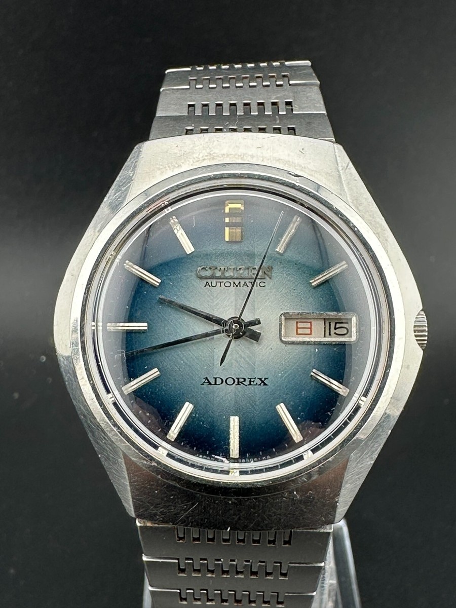 1975 Citizen Adorex Men's Automatic Day Date Eng/Kanji Blue