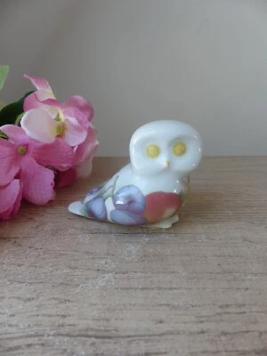 Miniature Figurine Chouette en Céramique Décor Fruits Villeroy et Boch - Photo 1/4