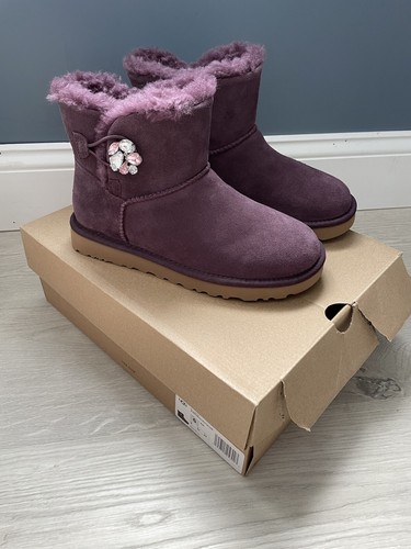 ugg mini bailey button purple