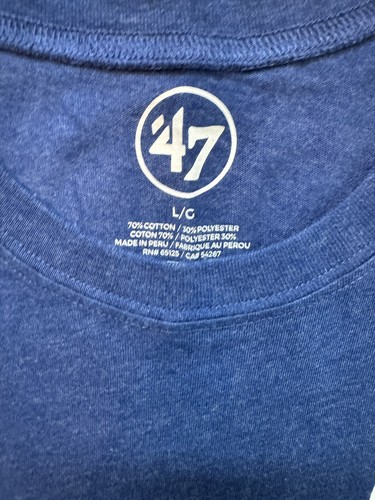 2016 Chicago Cubs World Series T Shirt Size L - '47 Brand Blue Shortsleeve Clean - Picture 2 of 7