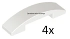 New Lego 4x White Slope, Curved 4 x 1 Double 93273