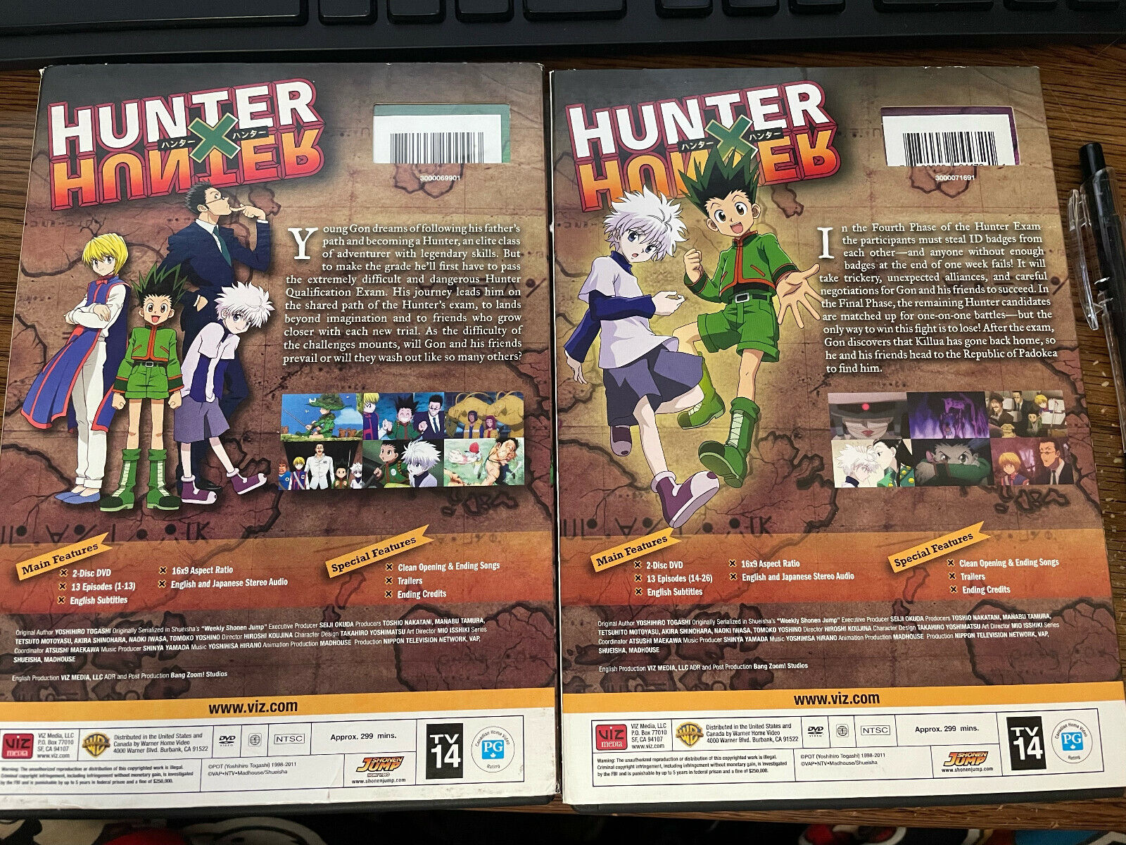 Hunter X Hunter Volume 1 Episodes 1-13 DVD 2 Disk Set Rated TV-14