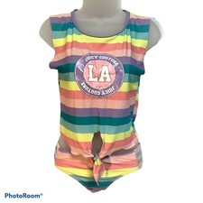 Swimsuit Size 14 Big Girls JUICY COUTURE Striped 2-Piece Swimsuit LA Style
