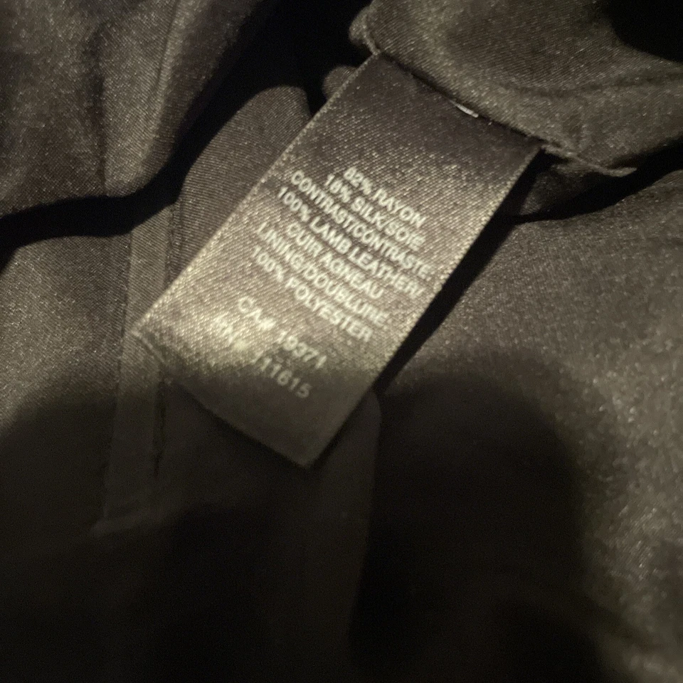 Top Robert Rodriguez Talla 2 Mezcla Seda y Cuero Cordero Foto 3 de 4