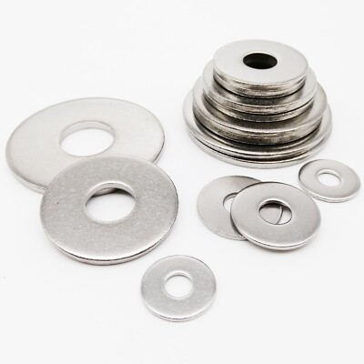 #ad M2.5 M16 304 Stainless Steel Extra Large Size Big Wide Flat Washer Plain Gasket $2.09
