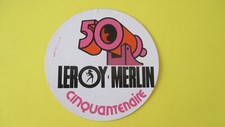 sticker vintage cinquantenaire Leroy-Merlin ( 9 cm diamètre )