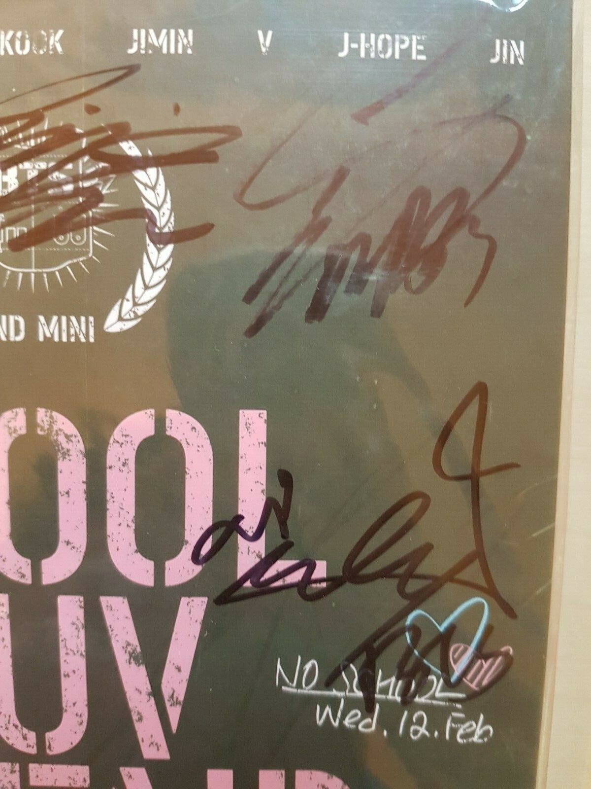 BTS signed / autographed SKOOL LUV AFFAIR boy in luv album mwave  