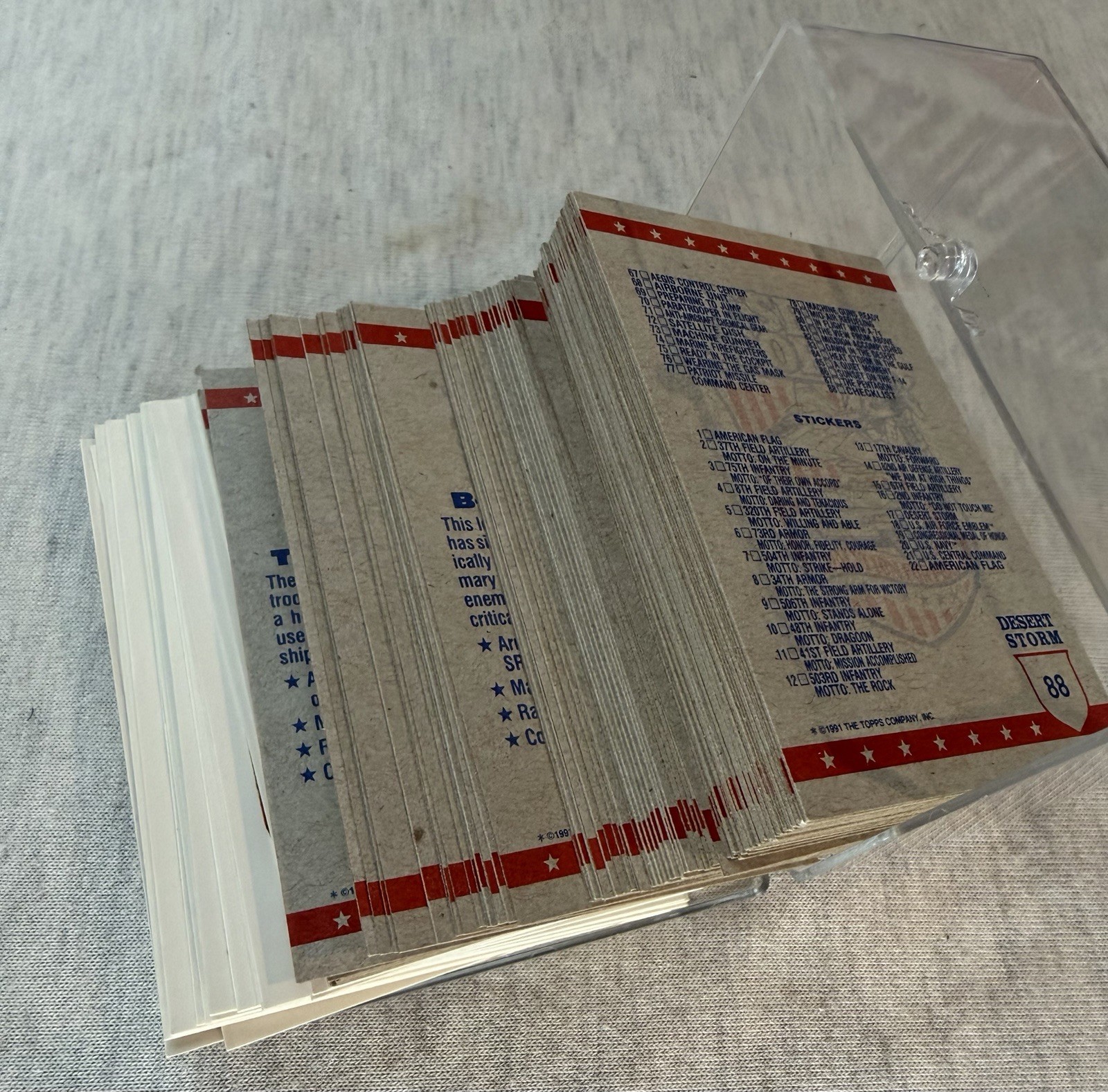 1991 Topps Desert Storm Complete Set 88 Cards Series 1 Gulf War Military Cards