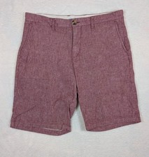 Old Navy Linen Blend Shorts Mens 34 FITS 36 Ultimate Slim Built-In Flex