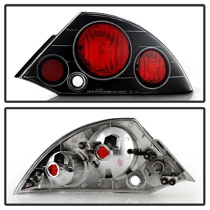 For Mitsubishi Eclipse 00-02 Driver & Passenger Side Black/Red Euro Tail Lights Foto 2 de 4