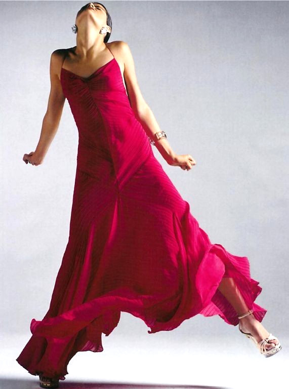 New Ralph Lauren Collection Purple Label 2004 Vintage Runway Long Gown Dress US6 image 4