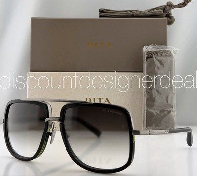 DITA Mach-One Sunglasses Matte Black Silver Gray Gradient DRX-2030-E-BLK-SLV-59