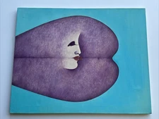 ALBERT RADOCZY PAINTING ABSTRACT MODERNISM Cubism Large Mid Century Portrait