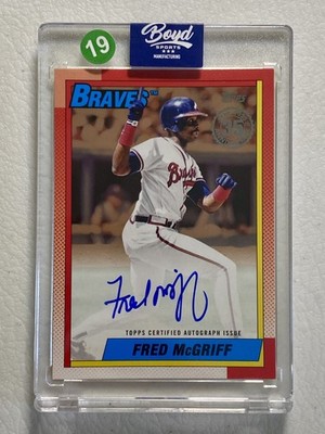 Topps 2025 Series 1 1990 Autographs Fred McGriff #90A-FM Gold 06/50