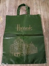 Harrods Vintage PVC Tote Bag Knightsbridge Green