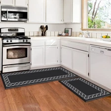 Kitchen Mat Set of 2 Anti Fatigue Mat, Non Slip Kitchen Rugs and Mats Waterpr...