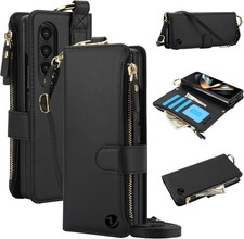1. For Samsung Galaxy Z Fold 3 Case Wallet RFID Blocking Card Holder Strap